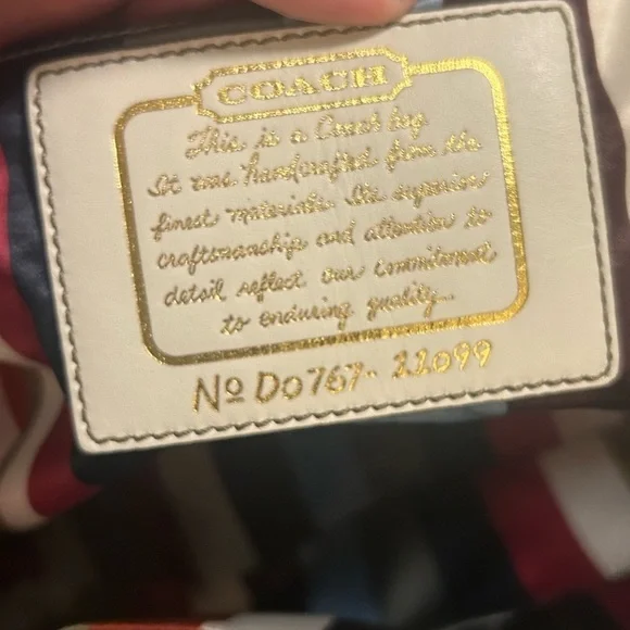 Coach Signature Canvas Tote Bag - Brown and White - Picture 5 of 12